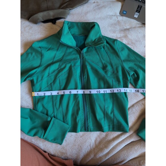 Green zip up size small - Picture 2 of 5